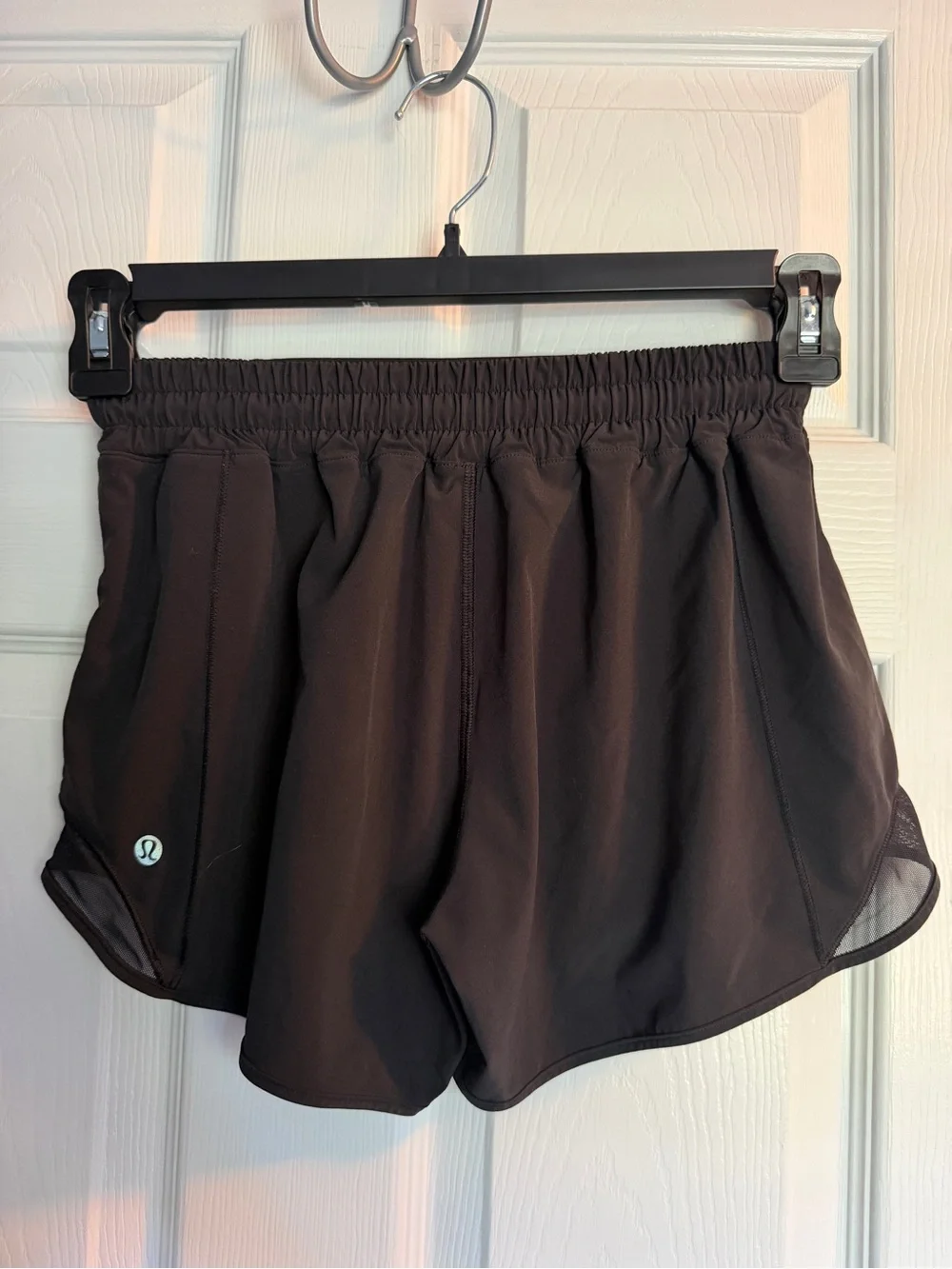 lululemon athletica Black Athletic Shorts with Mesh Trim
